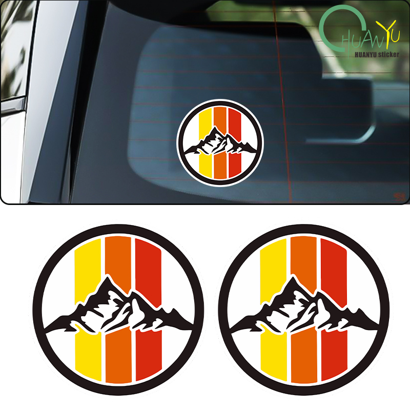 Motorcycle Gear Outlet - Retro three-color striped snow mountain SUV
