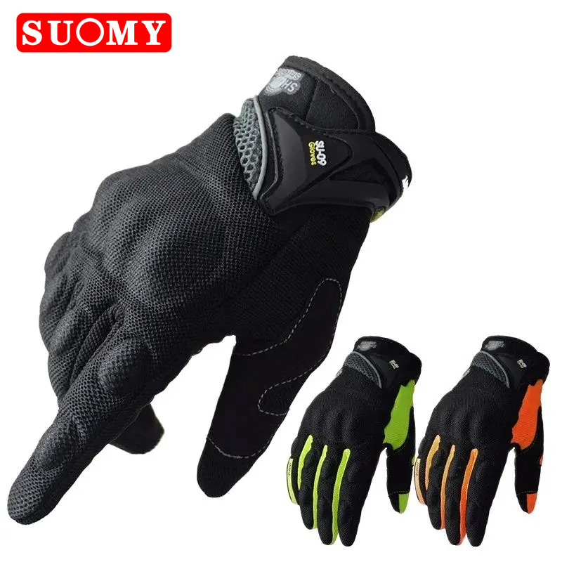 Motorcycle Gear Gloves - SUOMY Breathable Full Finger Racing Motorcycle