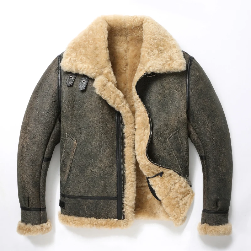 Riding Jacket Leather - 2024 New Thick Sheep Wool Original