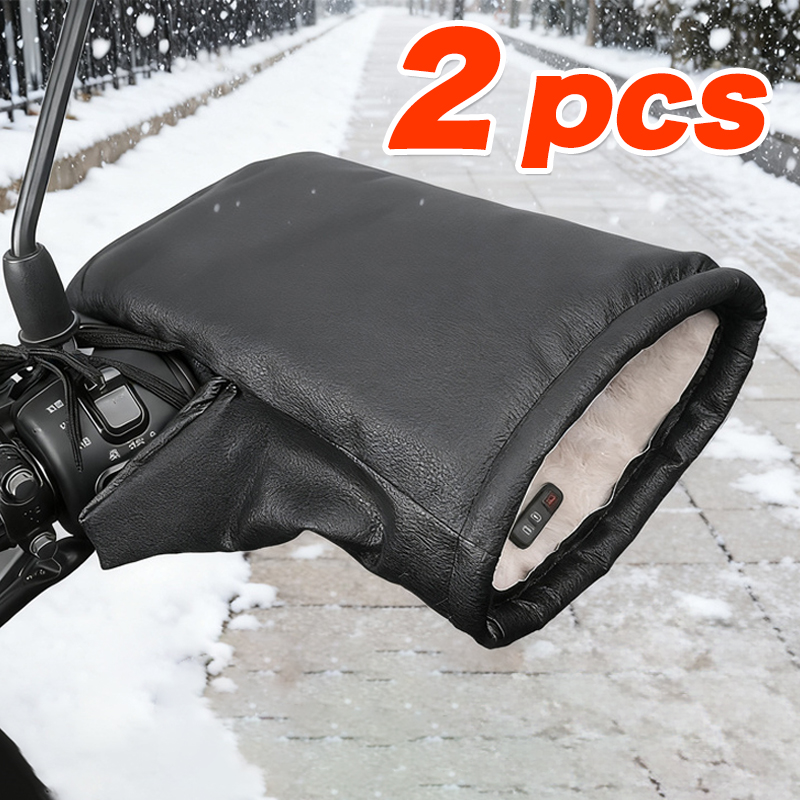 Motorcycle Gear Gloves - Motorcycle Handlebar Muffs Windproof Winter Mitts