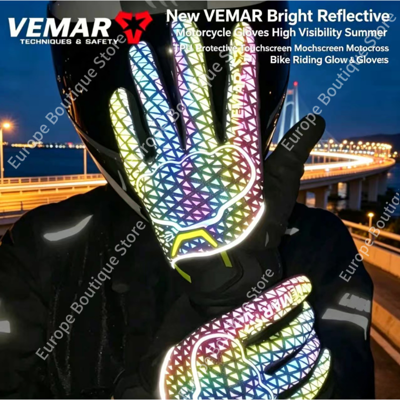 Motorcycle Gear Gloves - 2026 NEW VEMAR High Visibility Summer