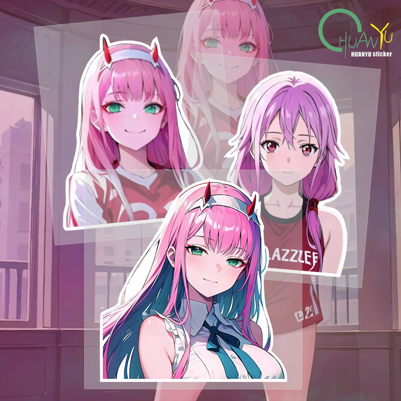 Motorcycle Gear Outlet - Creative JDM Japanese Anime Pink Girl