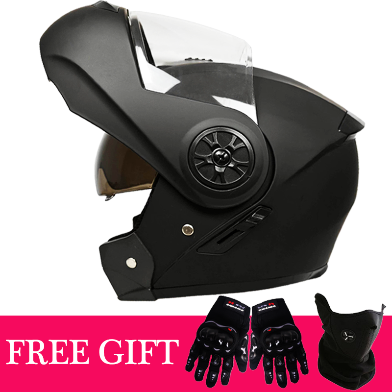Flip Up Motorcycle Helmet with - Motorcycle Gear Gloves 评论和价格