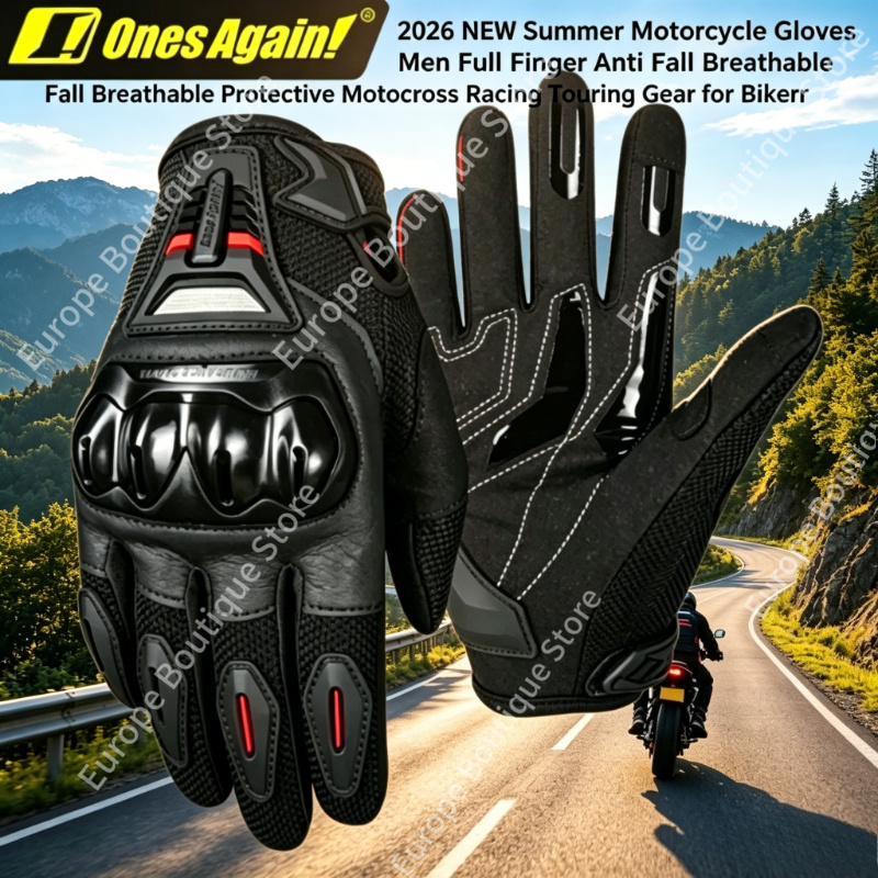2026 NEW Men Summer Full Finge - Motorcycle Gear Gloves 评论和价格