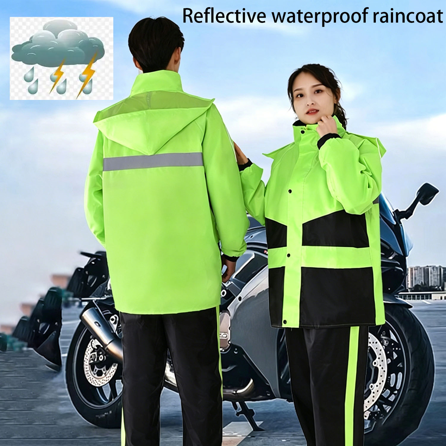 Motorcycle Raincoat Suits Men  - Motorcycle Gear Women 评论和价格