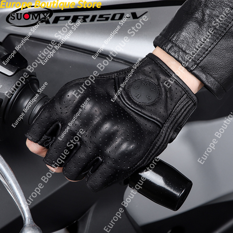 Retro Half Finger Motorcycle G - Motorcycle Gear Women 评论和价格
