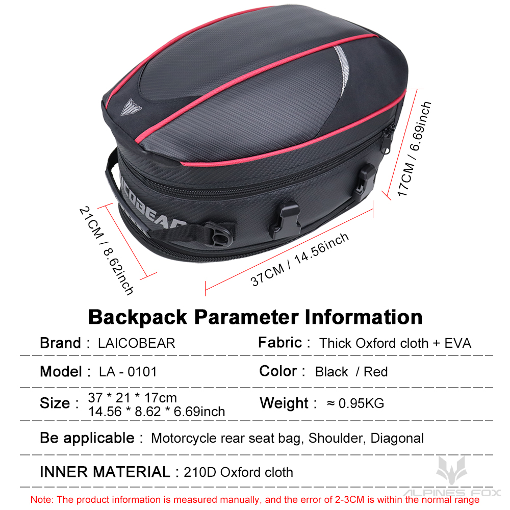 Motorcycle Tail Bag Black Moto - Motorcycle Gear Warehouse 评论和价格