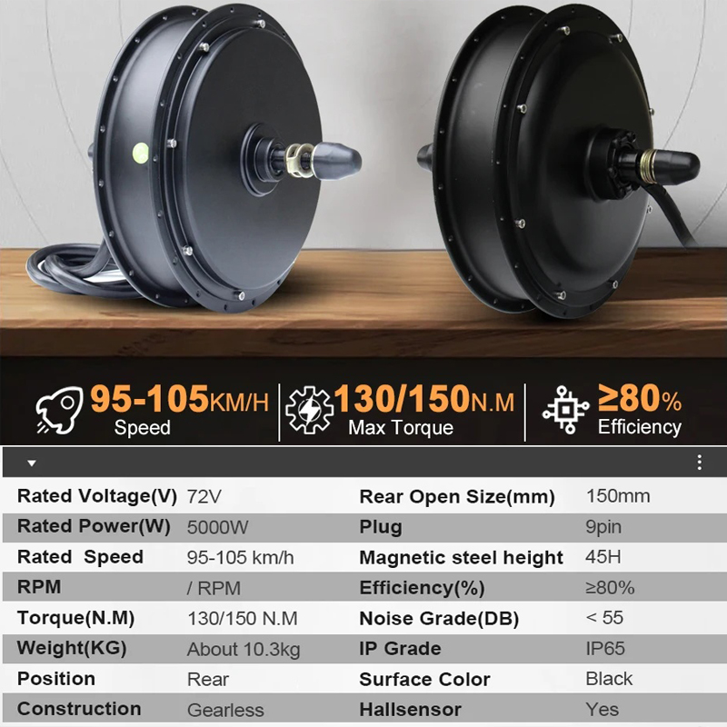 72V 5000W MTX39 EBike Motor Wh - Motorcycle Gear Cycle 评论和价格