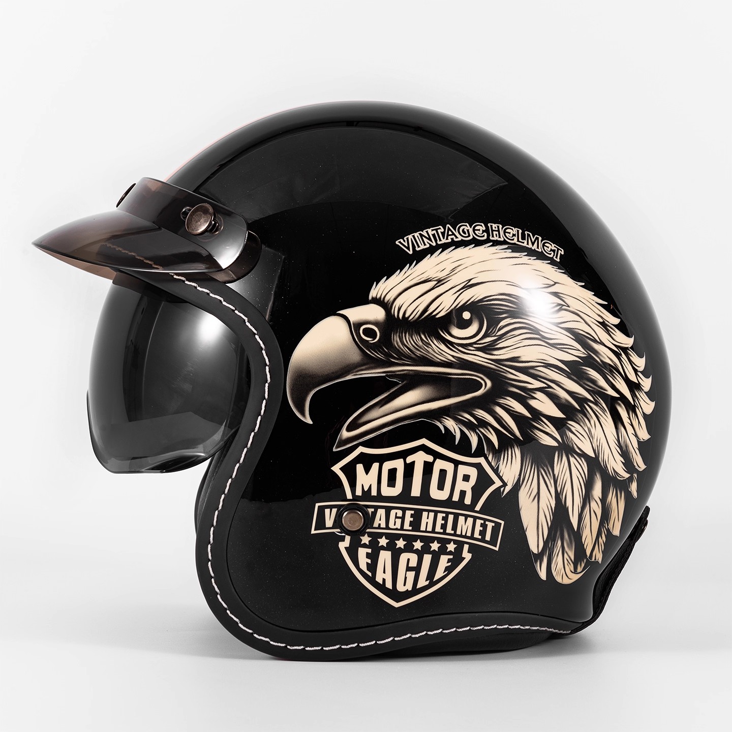 Unisex Retro Three-Quarter Mot - Motorcycle Gear Vintage 评论和价格