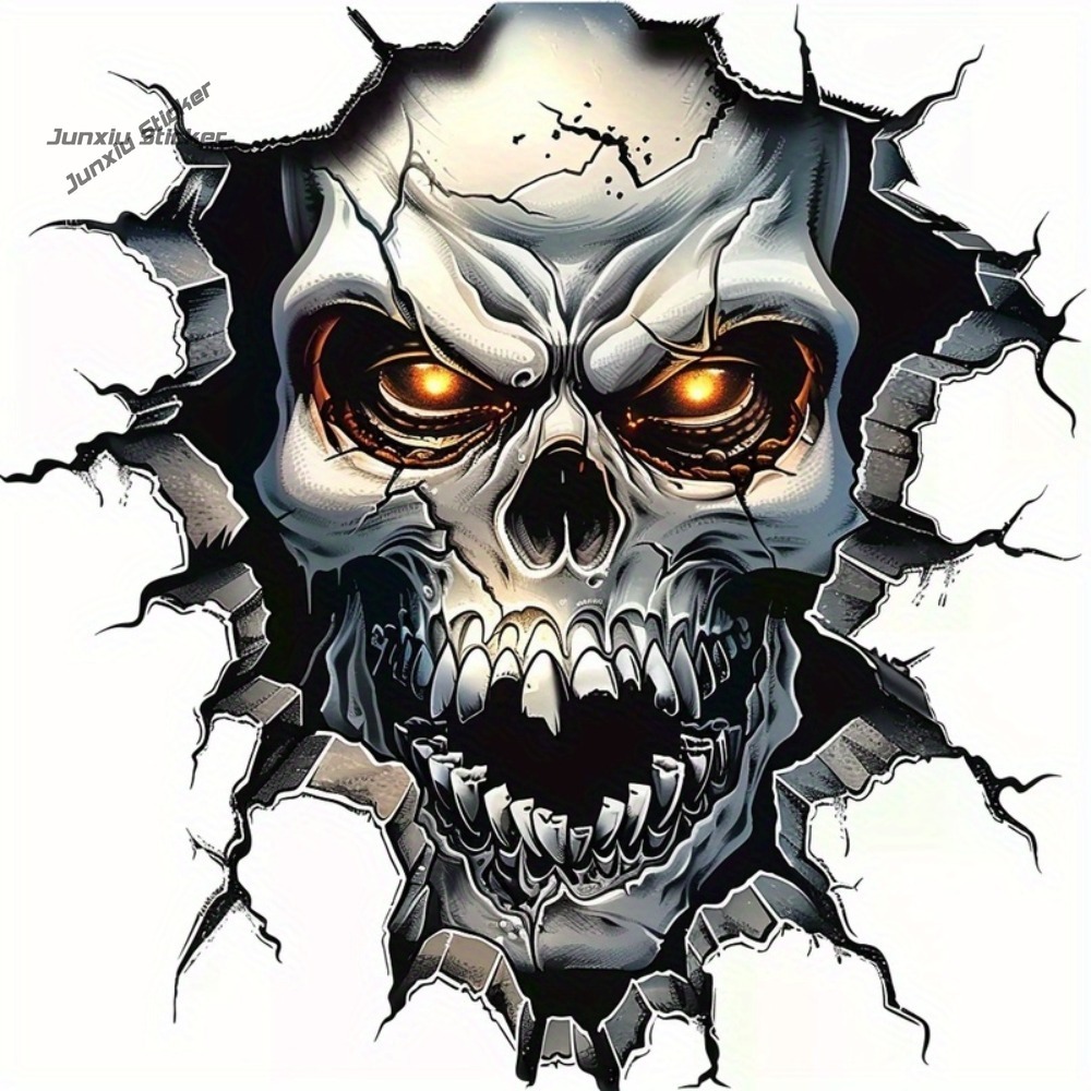 3D Skull Decoration - with Glo - Motorcycle Gear Pattern 评论和价格