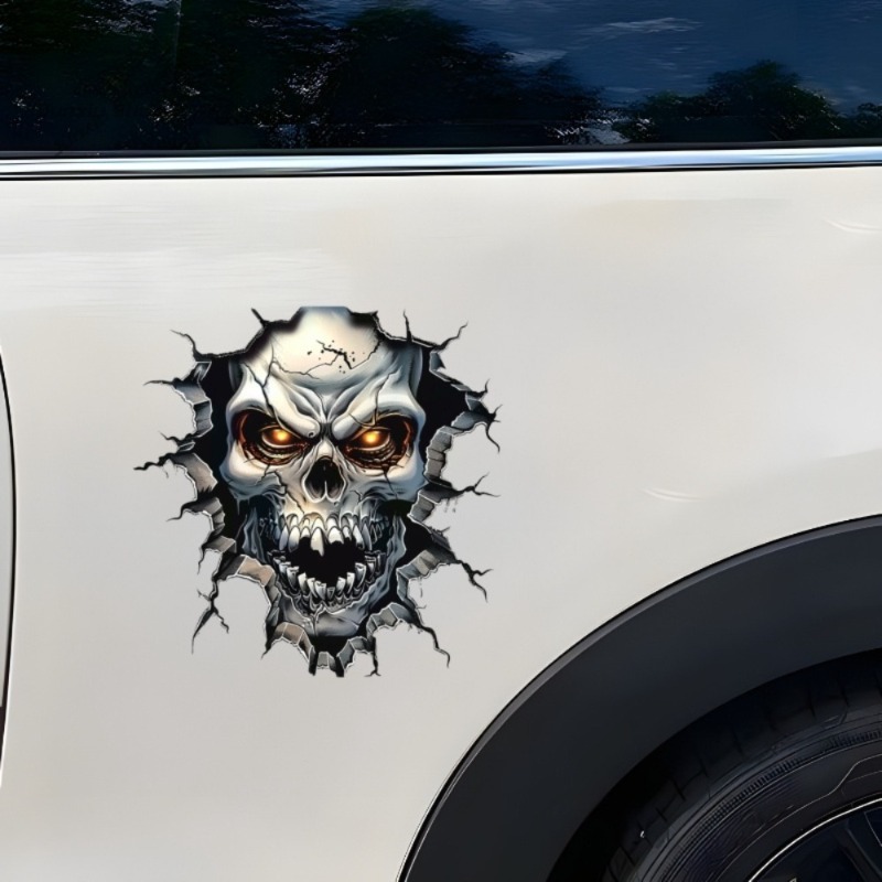 3D Skull Decoration - with Glo - Motorcycle Gear Pattern 评论和价格