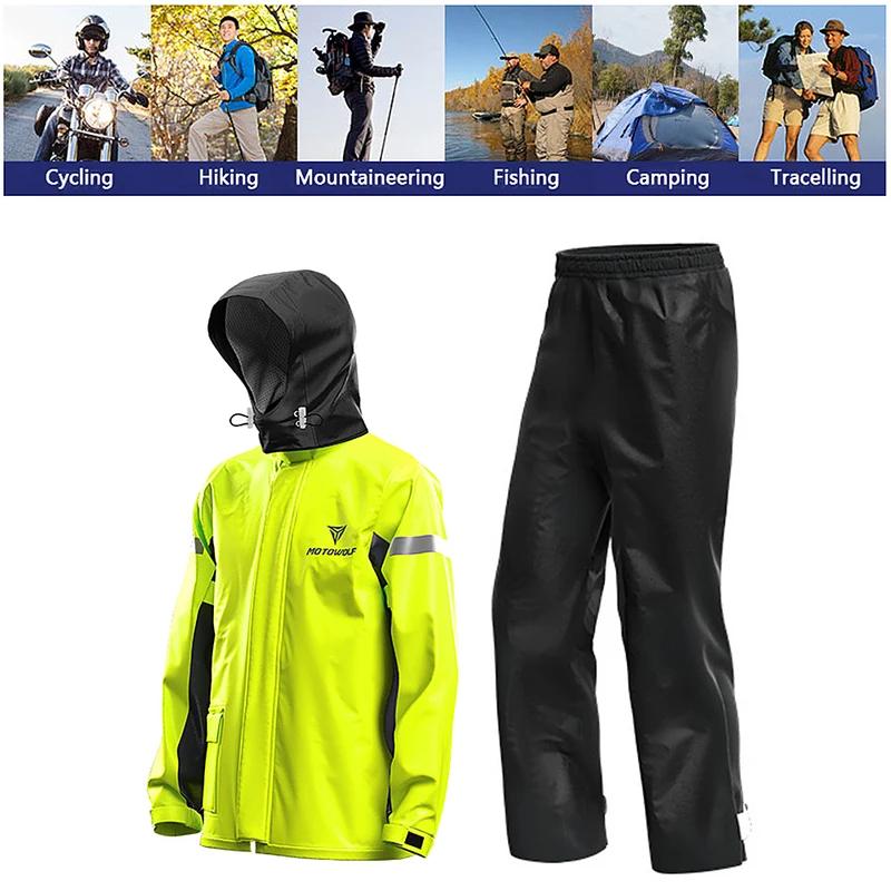 Men Full Body Motorcycle Rain  - Motorcycle Gear Full Suit 评论和价格