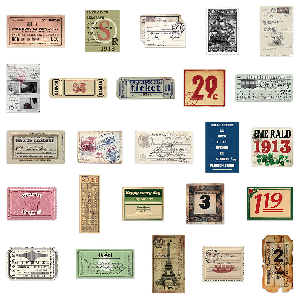 50/100Pcs Vintage Design Memor - Motorcycle Gear Vintage 评论和价格