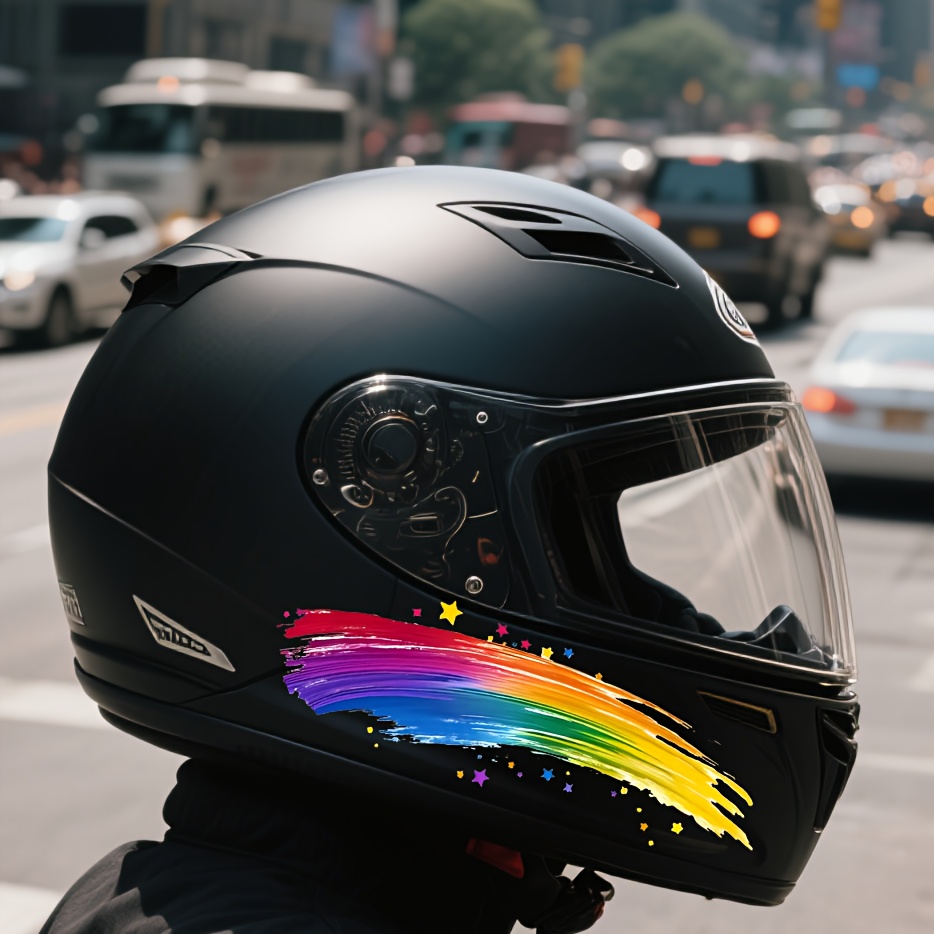 Motorcycle Helmet Stickers, 2  - Motorcycle Gear Pattern 评论和价格