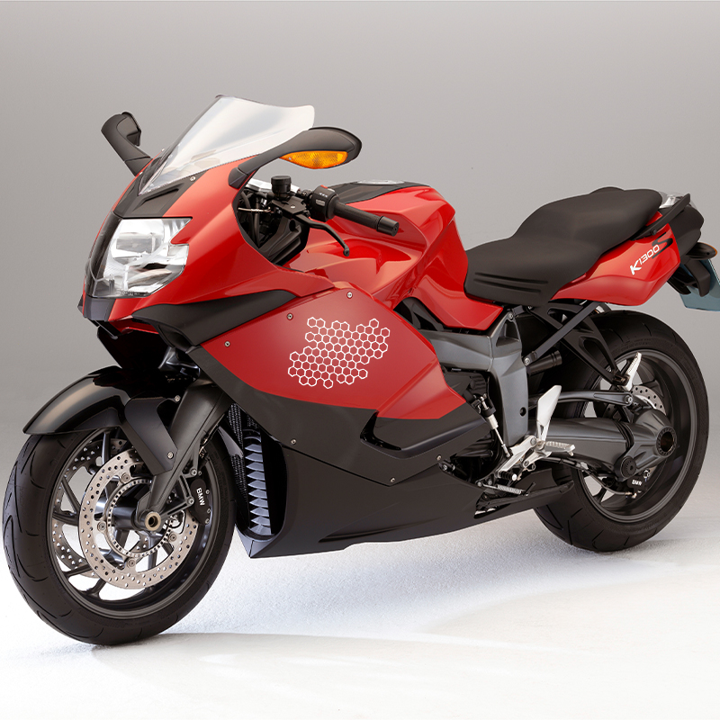 Motorcycle Sticker Honeycomb H - Motorcycle Gear Outlet 评论和价格