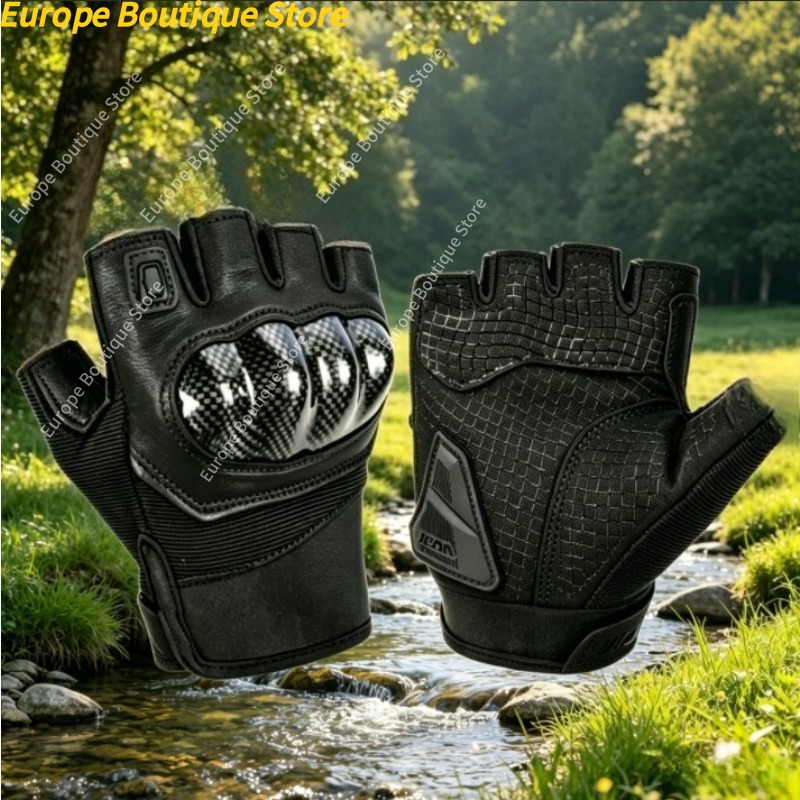 Half Finger Motorcycle Gloves  - Motorcycle Gear Gloves 评论和价格