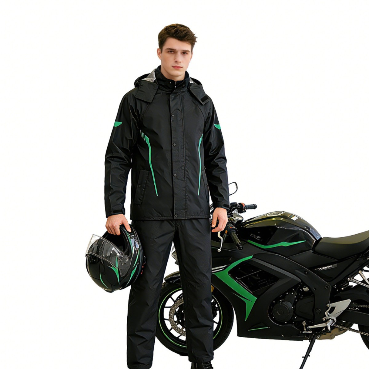 Split Waterproof Rain Suit for - Motorcycle Gear Full Suit 评论和价格