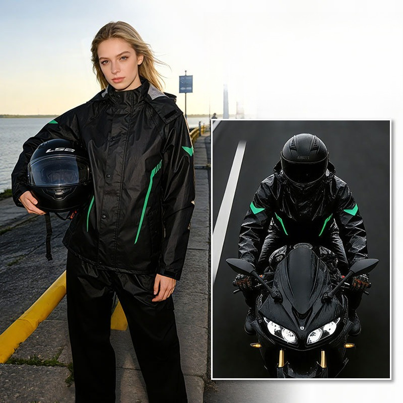 Split Waterproof Rain Suit for - Motorcycle Gear Full Suit 评论和价格