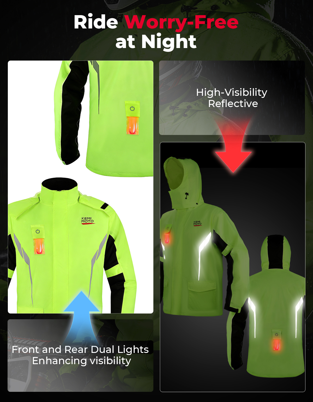 KEMIMOTO Unisex Waterproof Rai - Motorcycle Gear Cycle 评论和价格