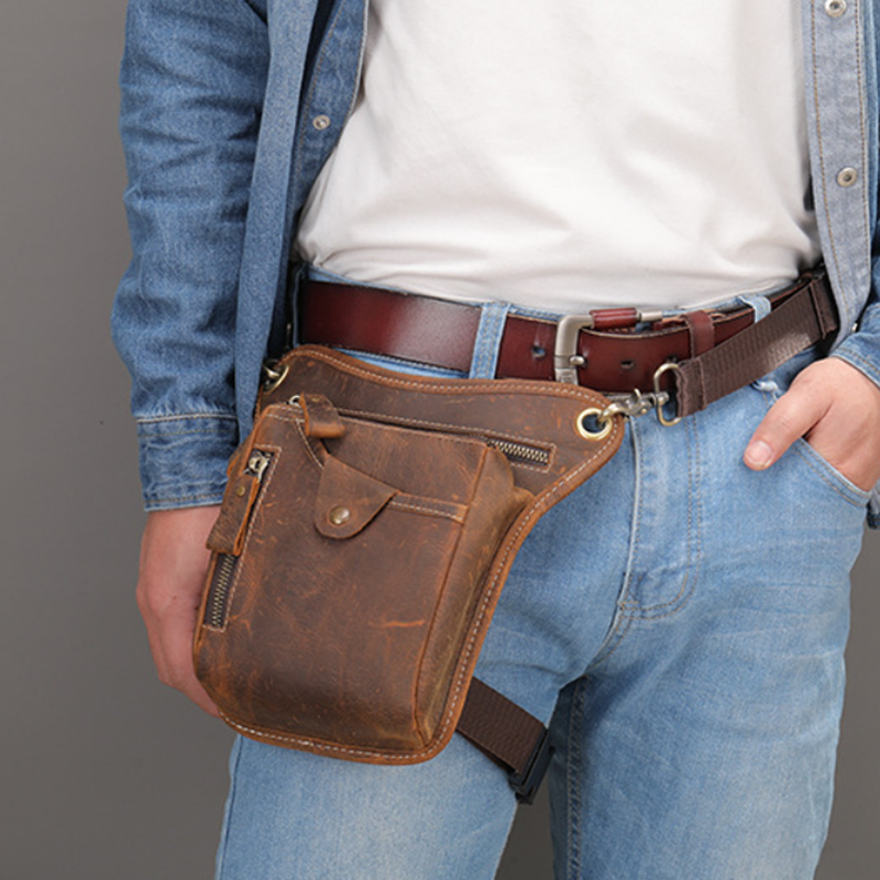 Vintage Pu Leather Waist Pack  - Motorcycle Gear Vintage 评论和价格