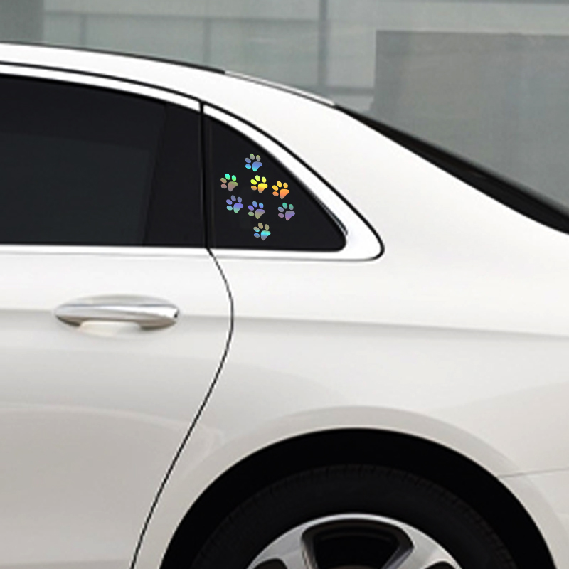 1pc Cat Paw Print Car Sticker  - Motorcycle Gear Auto 评论和价格