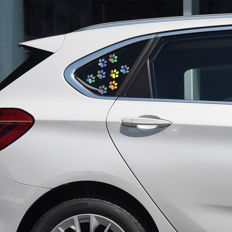 1pc Cat Paw Print Car Sticker  - Motorcycle Gear Auto 评论和价格