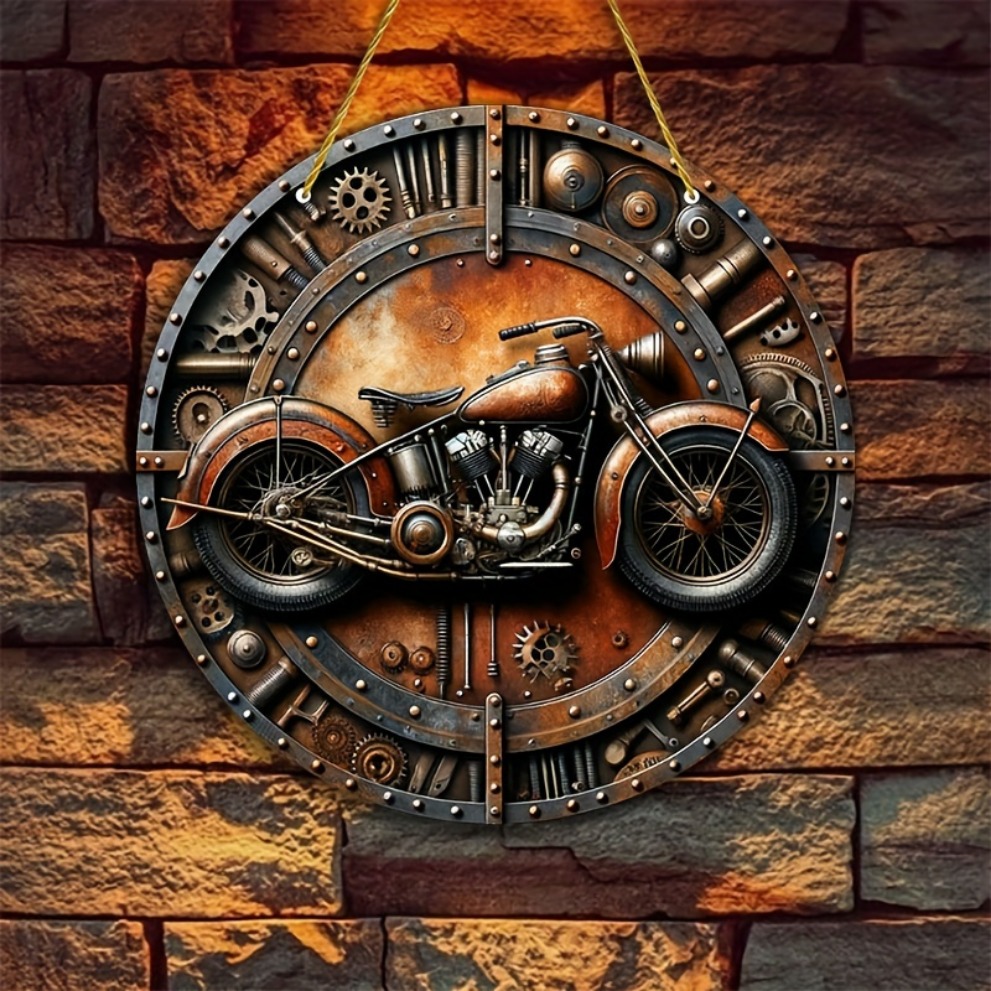 Steampunk Vintage Motorcycle G - Motorcycle Gear Pattern 评论和价格