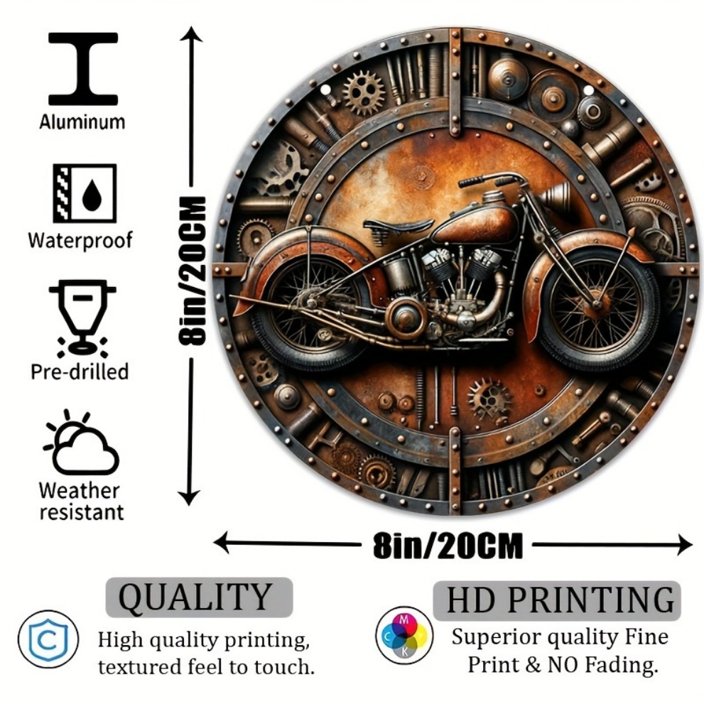 Steampunk Vintage Motorcycle G - Motorcycle Gear Pattern 评论和价格