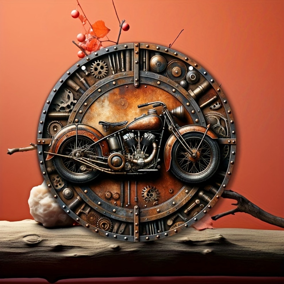 Steampunk Vintage Motorcycle G - Motorcycle Gear Pattern 评论和价格