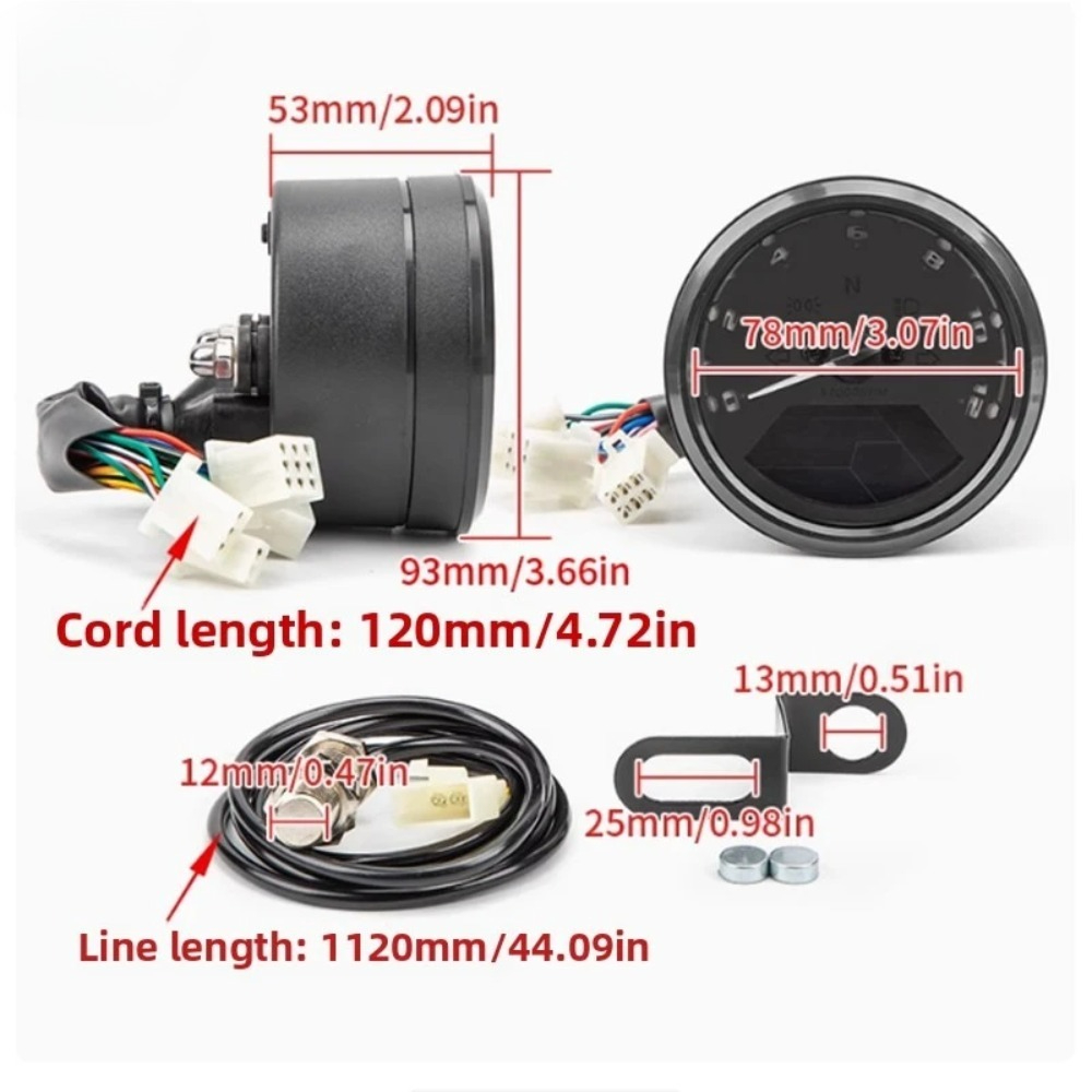 Universal Motorcycle Meter Spe - Motorcycle Gear Indicator 评论和价格